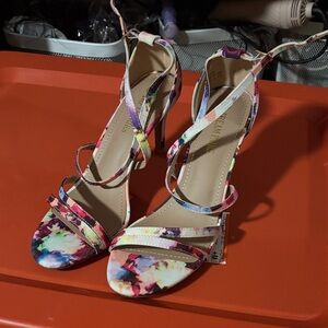 Multicolor Strappy Heels